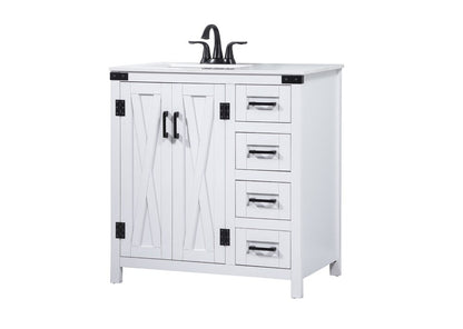 Elegant Furniture & Lighting - Grant 32 inch Single bathroom vanity in white - VF90232WH veiw 8
