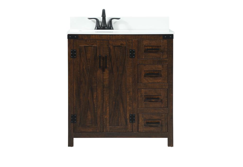 Elegant Furniture & Lighting - Grant 32 inch Single bathroom vanity in expresso with backsplash - VF90232EX-BS veiw 1