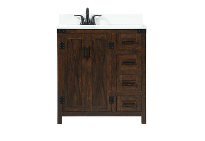 Elegant Furniture & Lighting - Grant 32 inch Single bathroom vanity in expresso with backsplash - VF90232EX-BS veiw 1