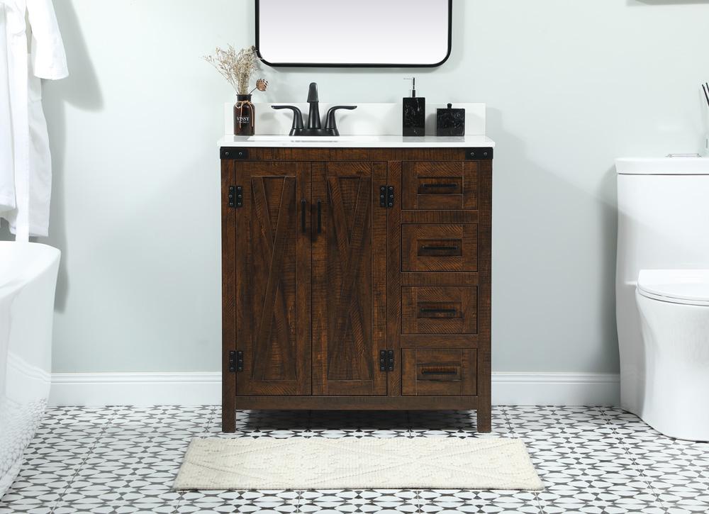 Elegant Furniture & Lighting - Grant 32 inch Single bathroom vanity in expresso with backsplash - VF90232EX-BS veiw 2