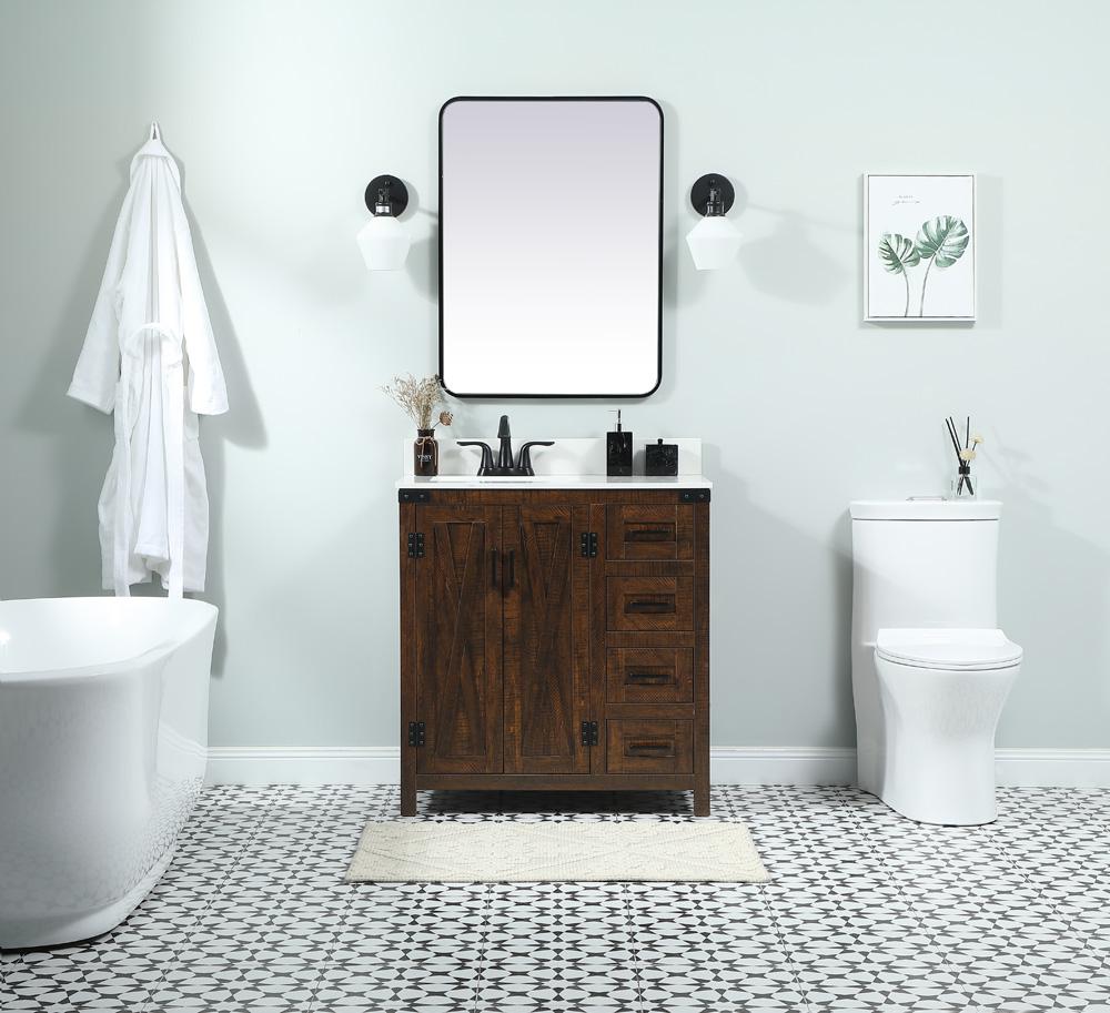 Elegant Furniture & Lighting - Grant 32 inch Single bathroom vanity in expresso with backsplash - VF90232EX-BS veiw 5