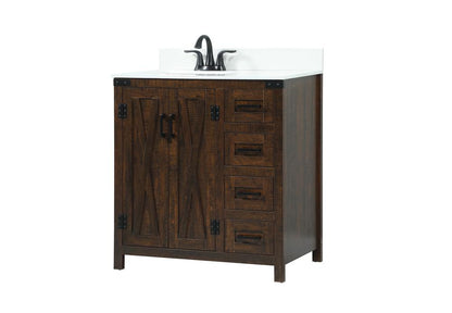 Elegant Furniture & Lighting - Grant 32 inch Single bathroom vanity in expresso with backsplash - VF90232EX-BS veiw 8