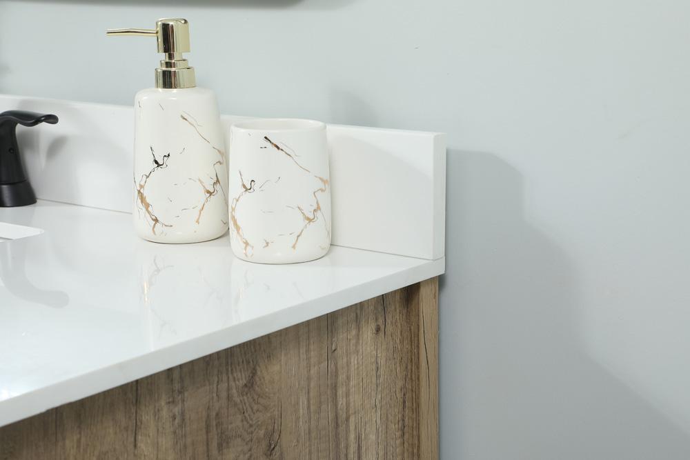 Elegant Furniture & Lighting - Grant 32 inch Single bathroom vanity in natural oak with backsplash - VF90232NT-BS veiw 6