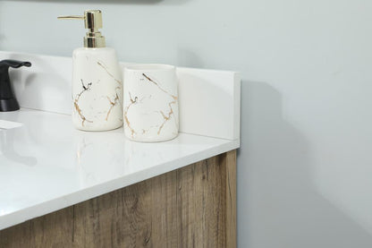 Elegant Furniture & Lighting - Grant 32 inch Single bathroom vanity in natural oak with backsplash - VF90232NT-BS veiw 6