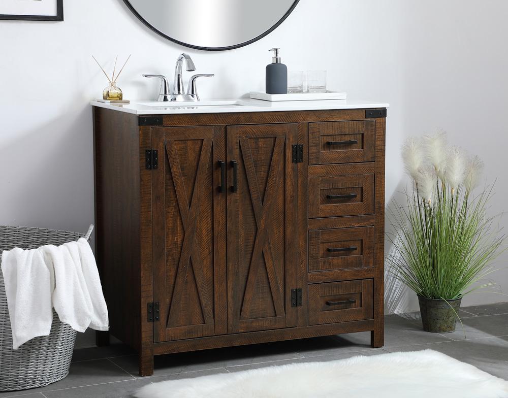 Elegant Furniture & Lighting - Grant 36 inch Single Bathroom Vanity in Espresso - VF90236EX veiw 3