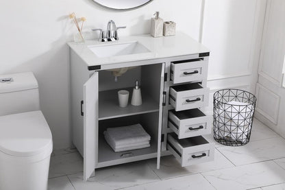 Elegant Furniture & Lighting - Grant 36 inch bathroom vanity in Grey - VF90236GR veiw 4