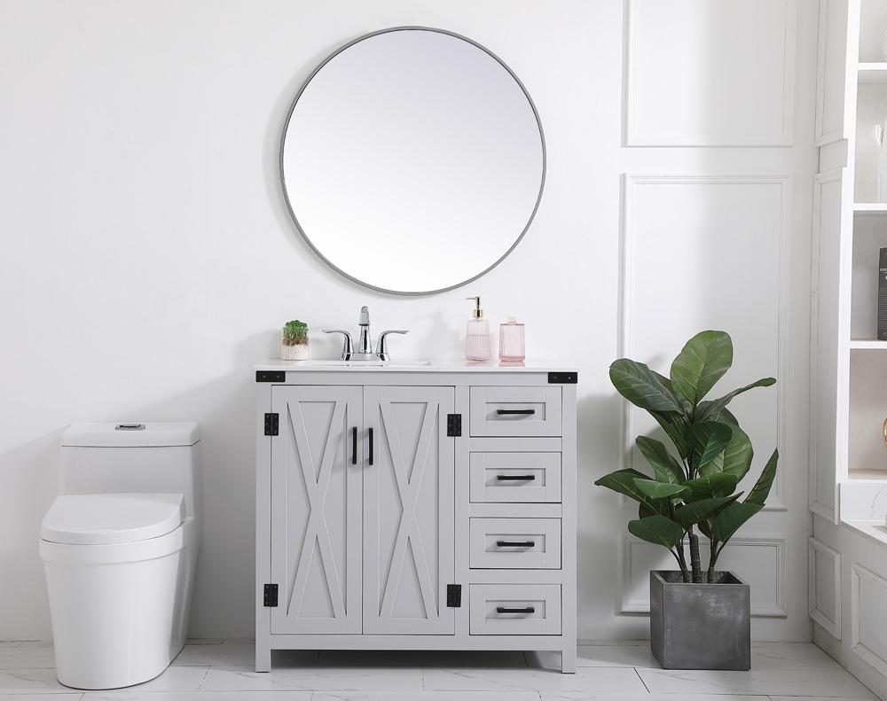 Elegant Furniture & Lighting - Grant 36 inch bathroom vanity in Grey - VF90236GR veiw 5