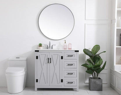 Elegant Furniture & Lighting - Grant 36 inch bathroom vanity in Grey - VF90236GR veiw 5
