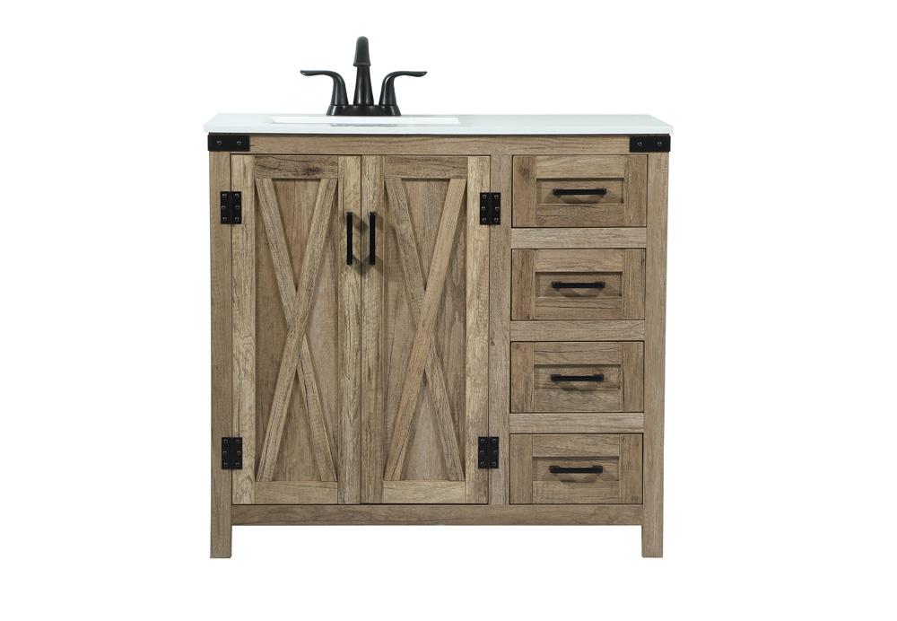 Elegant Furniture & Lighting - Grant 36 inch Single bathroom vanity in natural oak - VF90236NT veiw 1