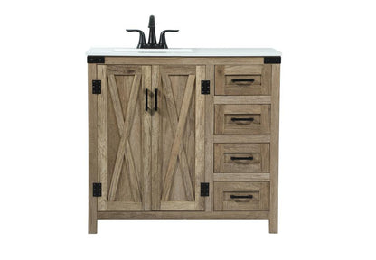 Elegant Furniture & Lighting - Grant 36 inch Single bathroom vanity in natural oak - VF90236NT veiw 1