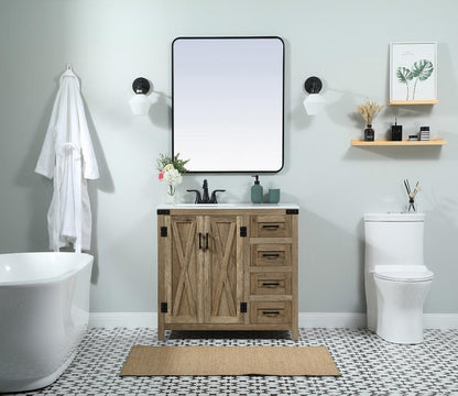 Elegant Furniture & Lighting - Grant 36 inch Single bathroom vanity in natural oak - VF90236NT veiw 5