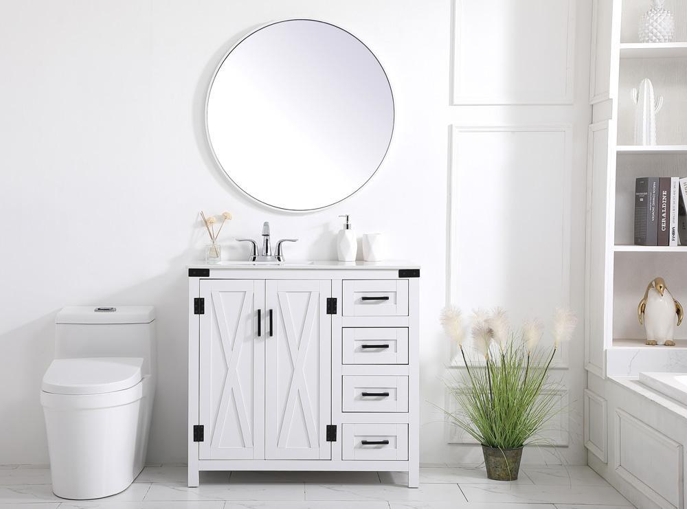 Elegant Furniture & Lighting - Grant 36 inch bathroom vanity in White - VF90236WH veiw 5