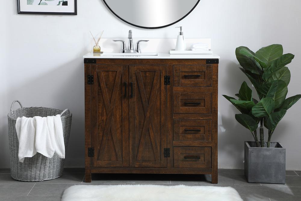 Elegant Furniture & Lighting - Grant 36 inch Single Bathroom Vanity in Espresso with Backsplash - VF90236EX-BS veiw 2