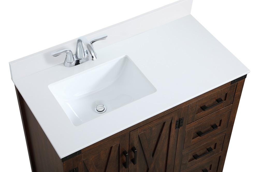 Elegant Furniture & Lighting - Grant 36 inch Single Bathroom Vanity in Espresso with Backsplash - VF90236EX-BS veiw 4