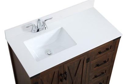 Elegant Furniture & Lighting - Grant 36 inch Single Bathroom Vanity in Espresso with Backsplash - VF90236EX-BS veiw 4
