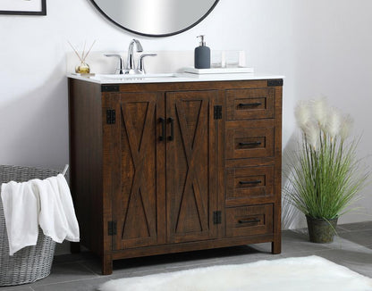 Elegant Furniture & Lighting - Grant 36 inch Single Bathroom Vanity in Espresso with Backsplash - VF90236EX-BS veiw 8