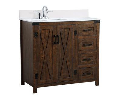 Elegant Furniture & Lighting - Grant 36 inch Single Bathroom Vanity in Espresso with Backsplash - VF90236EX-BS veiw 14