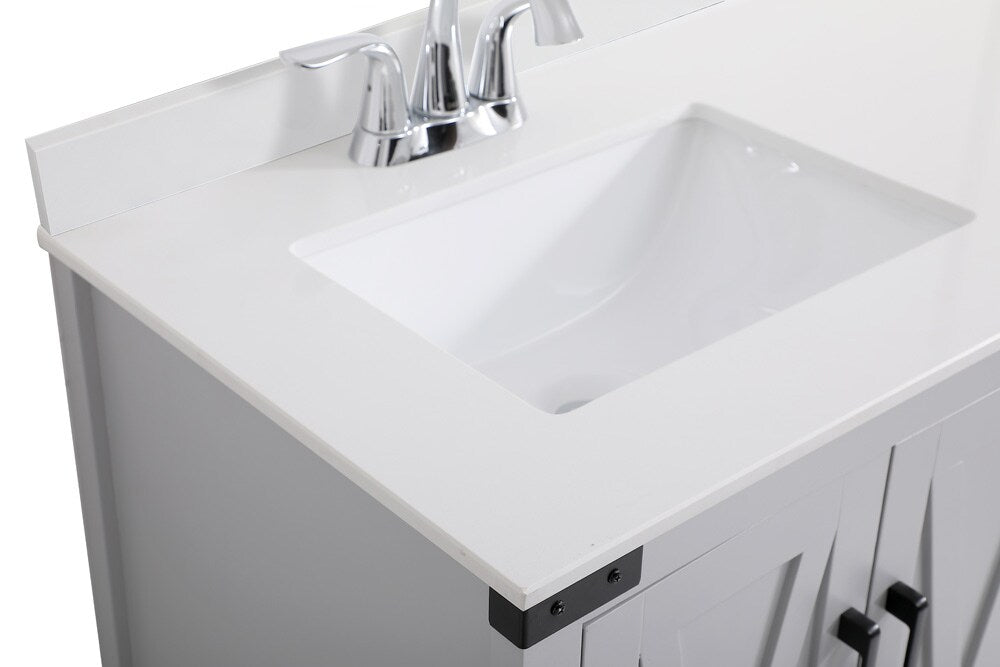 Elegant Furniture & Lighting - Grant 36 inch bathroom Vanity in Grey with Backsplash - VF90236GR-BS veiw 4
