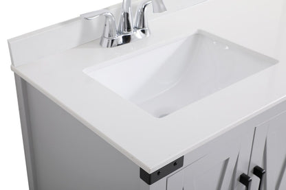 Elegant Furniture & Lighting - Grant 36 inch bathroom Vanity in Grey with Backsplash - VF90236GR-BS veiw 4