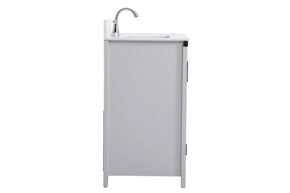 Elegant Furniture & Lighting - Grant 36 inch bathroom Vanity in Grey with Backsplash - VF90236GR-BS veiw 7