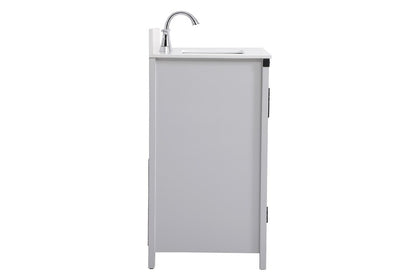 Elegant Furniture & Lighting - Grant 36 inch bathroom Vanity in Grey with Backsplash - VF90236GR-BS veiw 7