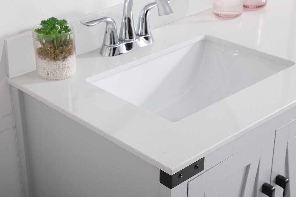 Elegant Furniture & Lighting - Grant 36 inch bathroom Vanity in Grey with Backsplash - VF90236GR-BS veiw 11