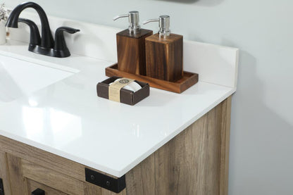 Elegant Furniture & Lighting - Grant 36 inch Single bathroom vanity in natural oak with backsplash - VF90236NT-BS veiw 6