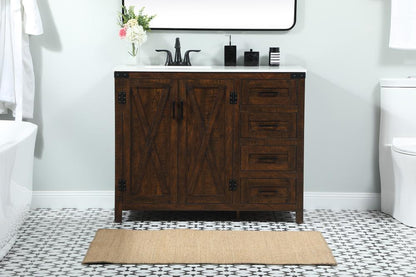 Elegant Furniture & Lighting - Grant 42 inch Single bathroom vanity in expresso - VF90242EX veiw 2