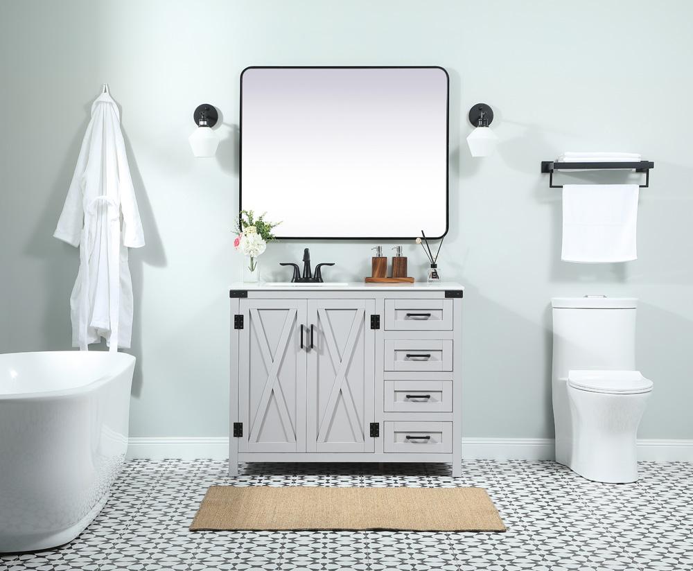 Elegant Furniture & Lighting - Grant 42 inch Single bathroom vanity in grey - VF90242GR veiw 5