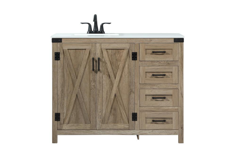 Elegant Furniture & Lighting - Grant 42 inch Single bathroom vanity in natural oak - VF90242NT veiw 1