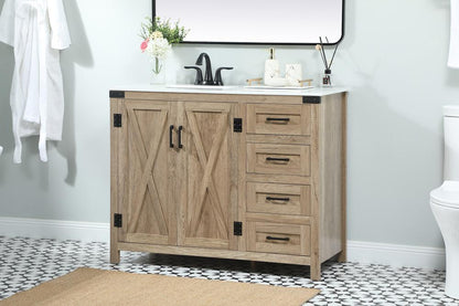 Elegant Furniture & Lighting - Grant 42 inch Single bathroom vanity in natural oak - VF90242NT veiw 3