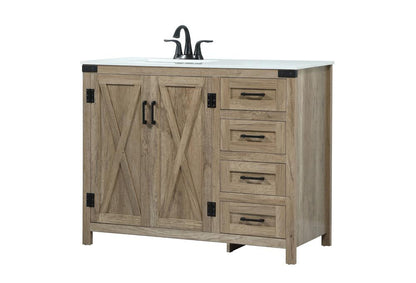 Elegant Furniture & Lighting - Grant 42 inch Single bathroom vanity in natural oak - VF90242NT veiw 8