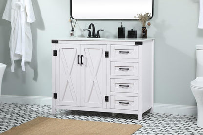 Elegant Furniture & Lighting - Grant 42 inch Single bathroom vanity in white - VF90242WH veiw 3