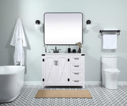 Elegant Furniture & Lighting - Grant 42 inch Single bathroom vanity in white - VF90242WH veiw 5