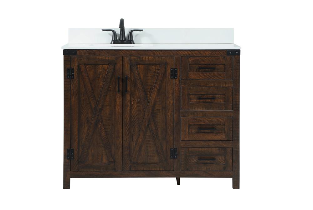 Elegant Furniture & Lighting - Grant 42 inch Single bathroom vanity in expresso with backsplash - VF90242EX-BS veiw 1