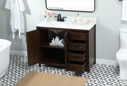 Elegant Furniture & Lighting - Grant 42 inch Single bathroom vanity in expresso with backsplash - VF90242EX-BS veiw 4