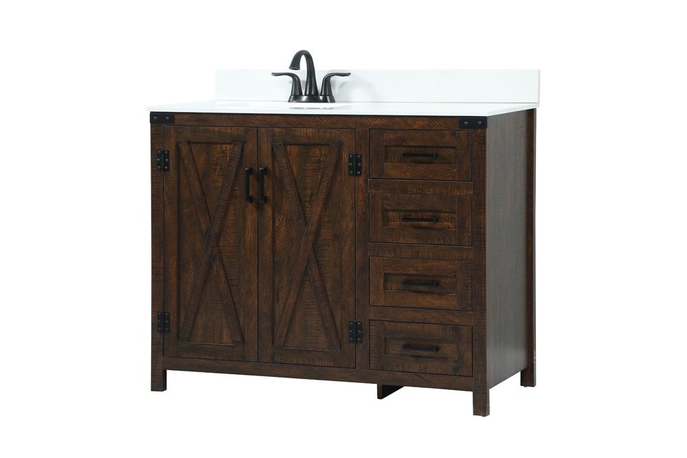 Elegant Furniture & Lighting - Grant 42 inch Single bathroom vanity in expresso with backsplash - VF90242EX-BS veiw 8