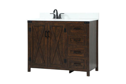 Elegant Furniture & Lighting - Grant 42 inch Single bathroom vanity in expresso with backsplash - VF90242EX-BS veiw 8