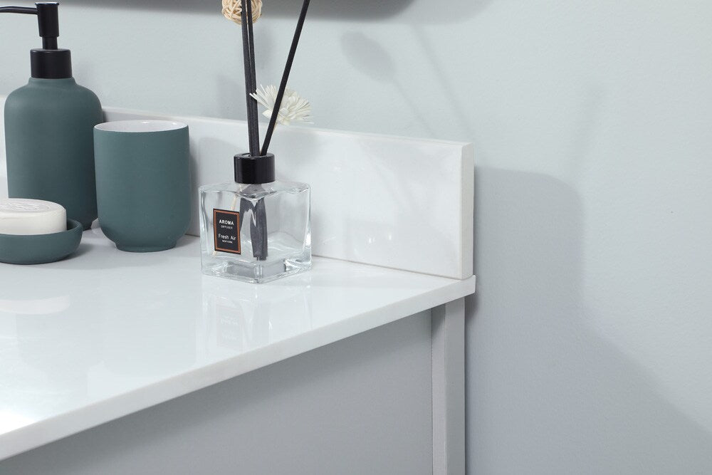 Elegant Furniture & Lighting - Grant 42 inch Single bathroom vanity in grey with backsplash - VF90242GR-BS veiw 6