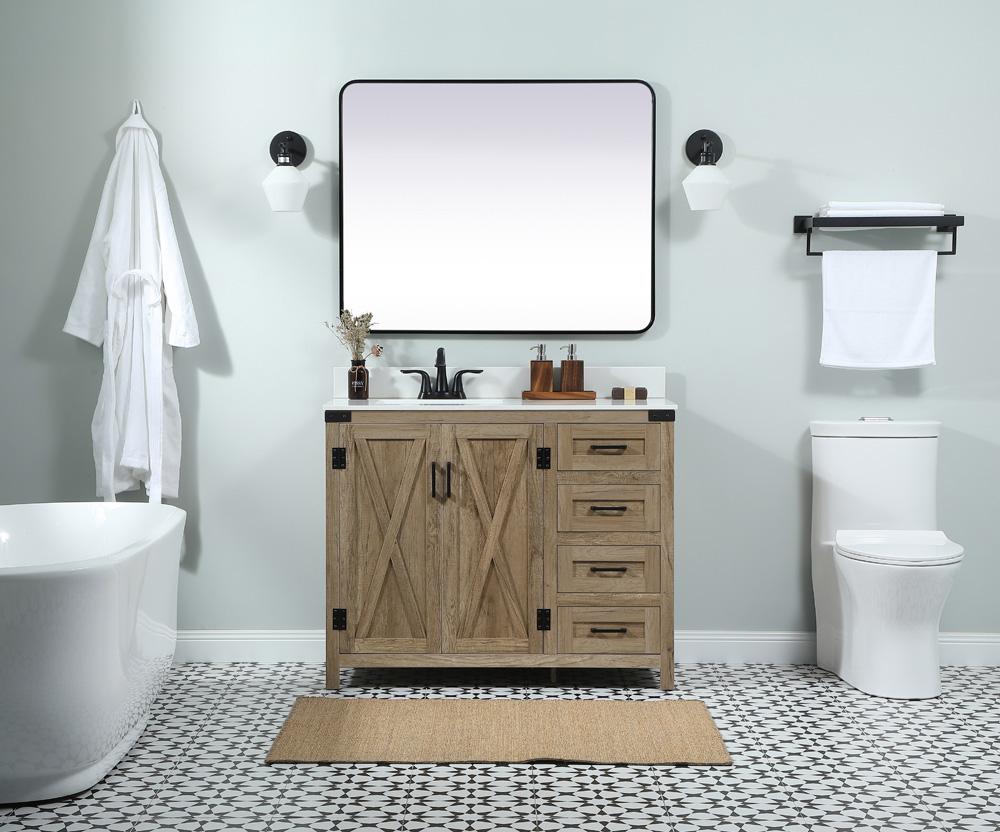 Elegant Furniture & Lighting - Grant 42 inch Single bathroom vanity in natural oak with backsplash - VF90242NT-BS veiw 5