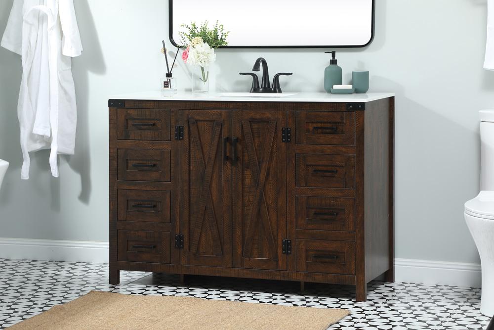 Elegant Furniture & Lighting - Grant 48 inch Single bathroom vanity in expresso - VF90248EX veiw 3