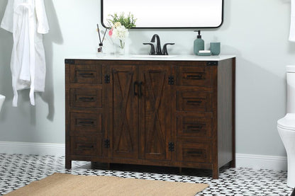 Elegant Furniture & Lighting - Grant 48 inch Single bathroom vanity in expresso - VF90248EX veiw 3