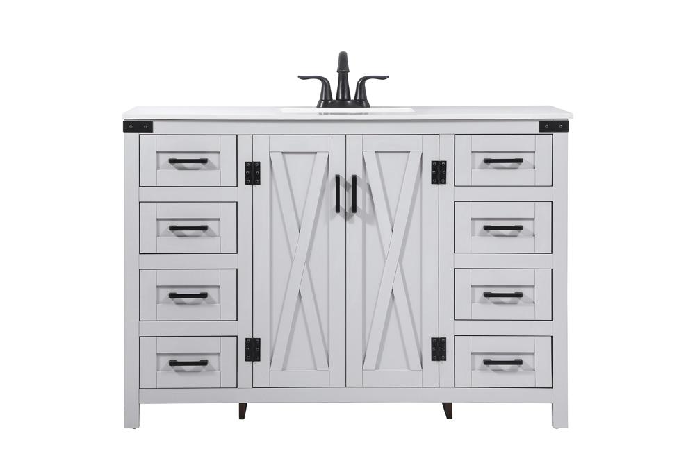 Elegant Furniture & Lighting - Grant 48 inch Single bathroom vanity in grey - VF90248GR veiw 1