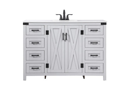 Elegant Furniture & Lighting - Grant 48 inch Single bathroom vanity in grey - VF90248GR veiw 1