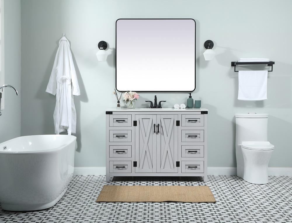 Elegant Furniture & Lighting - Grant 48 inch Single bathroom vanity in grey - VF90248GR veiw 5
