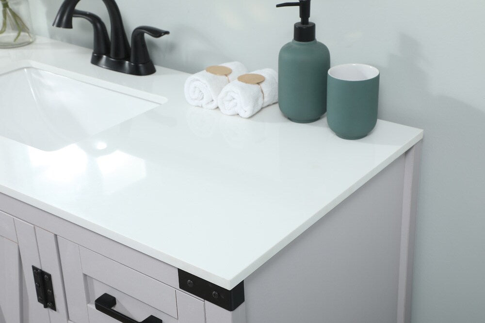 Elegant Furniture & Lighting - Grant 48 inch Single bathroom vanity in grey - VF90248GR veiw 6
