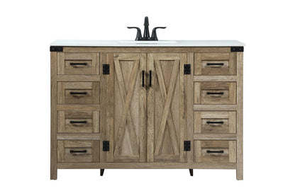 Elegant Furniture & Lighting - Grant 48 inch Single bathroom vanity in natural oak - VF90248NT veiw 1