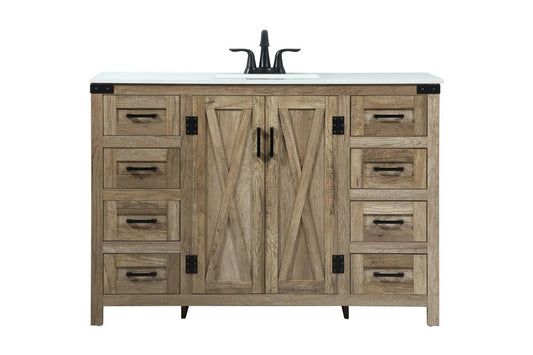 Elegant Furniture & Lighting - Grant 48 inch Single bathroom vanity in natural oak - VF90248NT veiw 1
