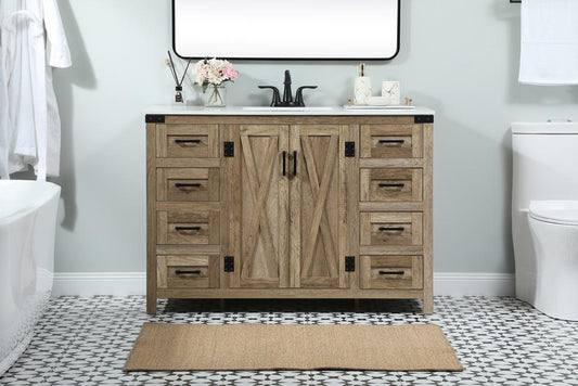 Elegant Furniture & Lighting - Grant 48 inch Single bathroom vanity in natural oak - VF90248NT veiw 2