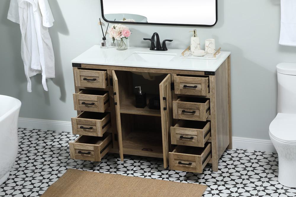 Elegant Furniture & Lighting - Grant 48 inch Single bathroom vanity in natural oak - VF90248NT veiw 4